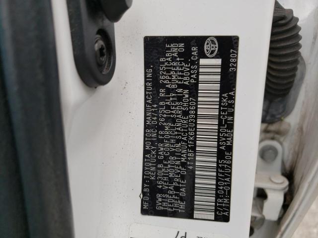Photo 10 from auction – 2014 TOYOTA CAMRY L with VIN 4T1BF1FK6EU398607