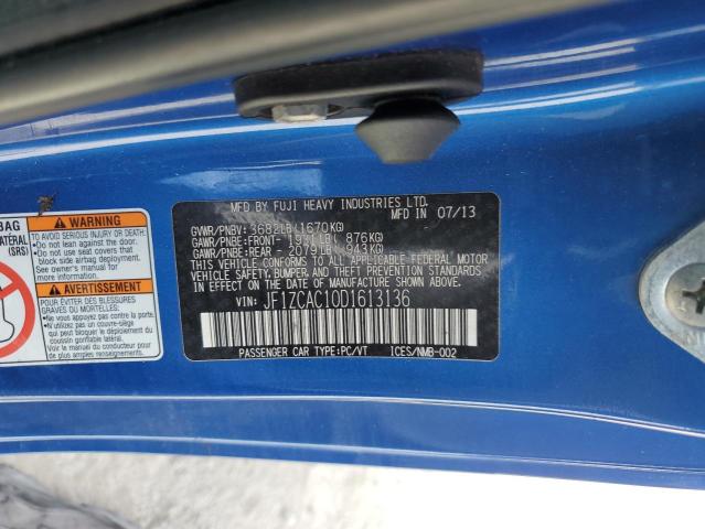 Photo 10 from auction – 2013 SUBARU BRZ 2.0 LI with VIN JF1ZCAC10D1613136