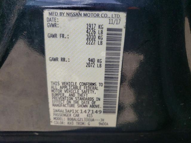 Photo 10 from auction – 2018 NISSAN ALTIMA 2.5 with VIN 1N4AL3AP1JC147149