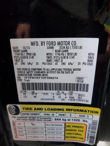 Photo 10 from auction – 2013 FORD F150 SUPER with VIN 1FTFW1EF1DFD89214