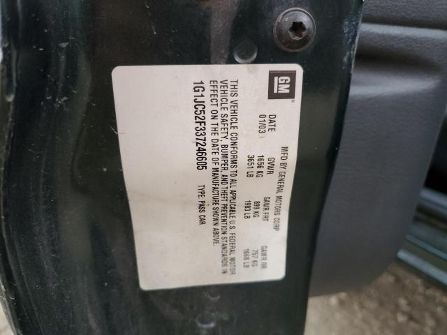 Photo 10 from auction – 2003 CHEVROLET CAVALIER with VIN 1G1JC52F337246605