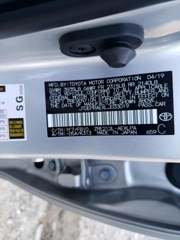 Photo 10 from auction – 2020 TOYOTA COROLLA LE with VIN JTDEPRAEXLJ033019