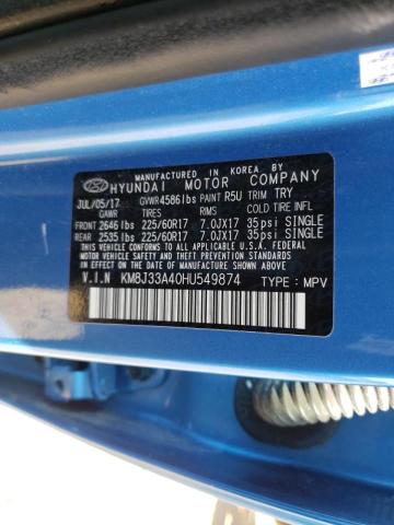 Photo 10 from auction – 2017 HYUNDAI TUCSON LIM with VIN KM8J33A40HU549874