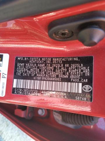 Photo 10 from auction – 2013 TOYOTA CAMRY L with VIN 4T1BF1FK2DU695002