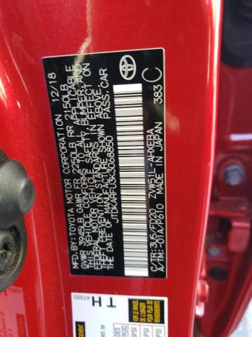 Photo 10 from auction – 2019 TOYOTA PRIUS with VIN JTDKARFU3K3068850