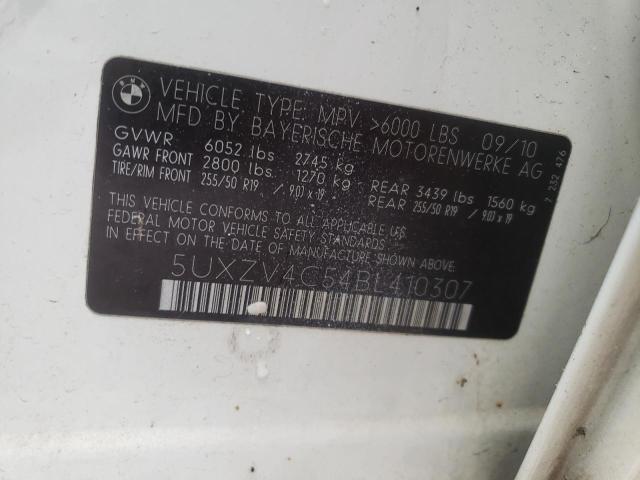 Photo 10 from auction – 2011 BMW X5 XDRIVE3 with VIN 5UXZV4C54BL410307