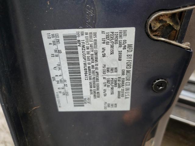 Photo 10 from auction – 1998 FORD EXPLORER with VIN 1FMZU35P1WUB98412