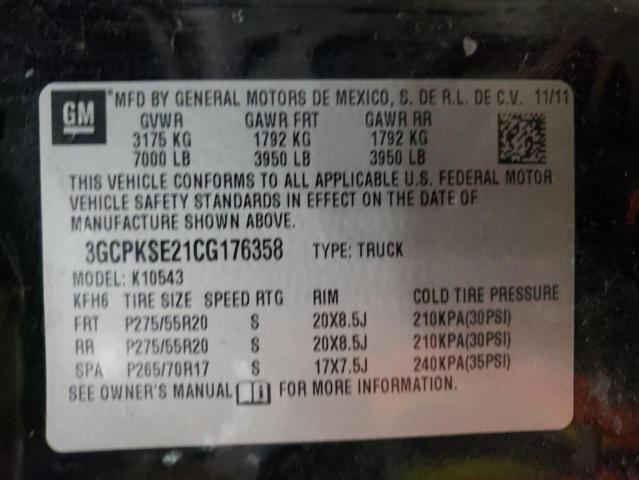 Photo 10 from auction – 2012 CHEVROLET SILVER1500 with VIN 3GCPKSE21CG176358