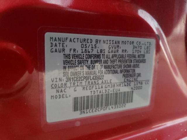 Photo 10 from auction – 2015 NISSAN VERSA NOTE with VIN 3N1CE2CP0FL435022