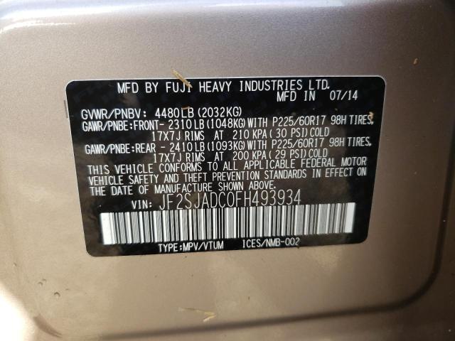 Photo 10 from auction – 2015 SUBARU FORESTER 2 with VIN JF2SJADC0FH493934