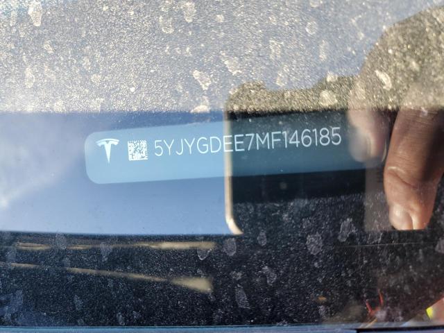 Photo 10 from auction – 2021 TESLA MODEL Y with VIN 5YJYGDEE7MF146185