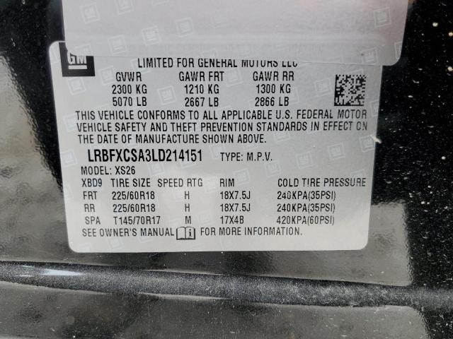 Photo 10 from auction – 2020 BUICK ENVISION E with VIN LRBFXCSA3LD214151