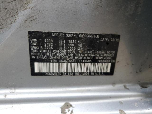 Photo 10 from auction – 2018 SUBARU IMPREZA with VIN 4S3GTAA61J1740585
