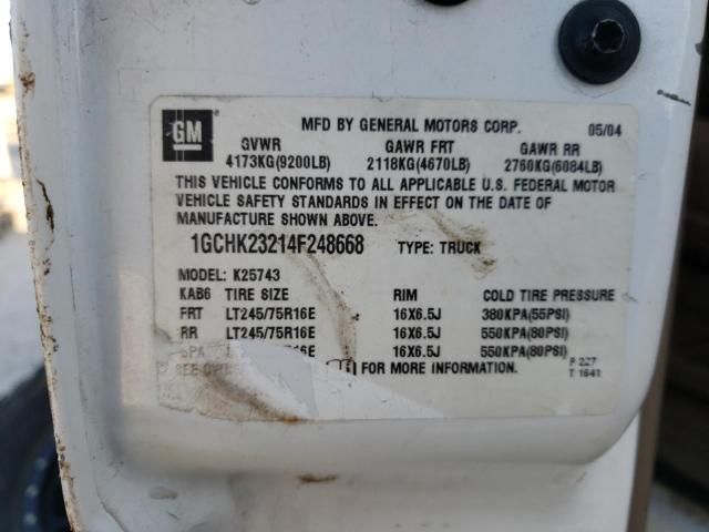 Photo 10 from auction – 2004 CHEVROLET SILVERADO with VIN 1GCHK23214F248668