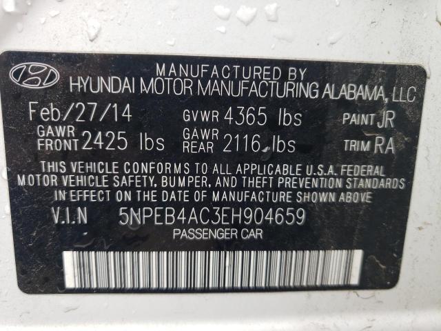 Photo 10 from auction – 2014 HYUNDAI SONATA with VIN 5NPEB4AC3EH904659