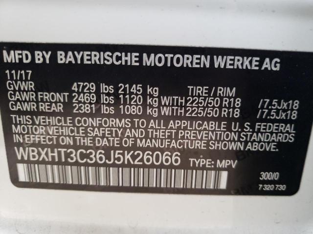Photo 10 from auction – 2018 BMW X1 XDRIVE2 with VIN WBXHT3C36J5K26066