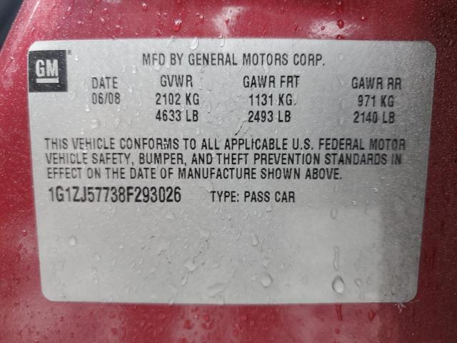 Photo 10 from auction – 2008 CHEVROLET MALIBU 2LT with VIN 1G1ZJ57738F293026
