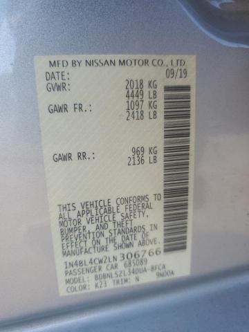 Photo 10 from auction – 2020 NISSAN ALTIMA SR with VIN 1N4BL4CW2LN306766