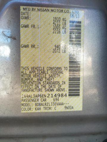 Photo 10 from auction – 2014 NISSAN ALTIMA 2.5 with VIN 1N4AL3AP6EN214984