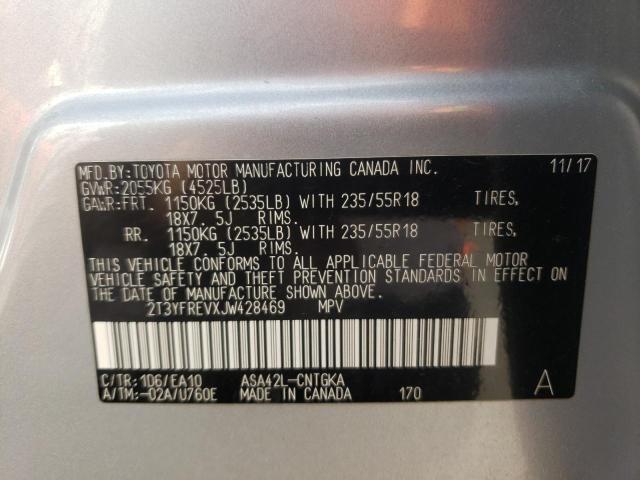 Photo 10 from auction – 2018 TOYOTA RAV4 LIMIT with VIN 2T3YFREVXJW428469