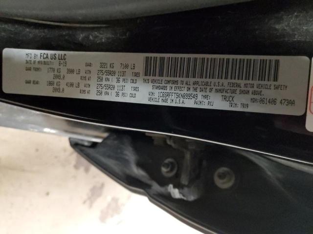 Photo 10 from auction – 2019 RAM 1500 BIG H with VIN 1C6SRFFT5KN899549