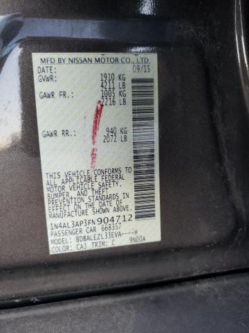 Photo 10 from auction – 2015 NISSAN ALTIMA 2.5 with VIN 1N4AL3AP3FN904712