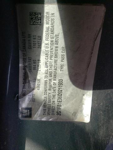 Photo 10 from auction – 2013 CHEVROLET CAMARO LT with VIN 2G1FB1E36D9211933