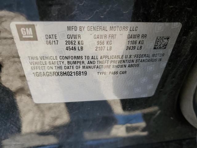 Photo 10 from auction – 2017 CADILLAC ATS with VIN 1G6AG5RX8H0216819