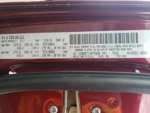 Photo 10 from auction – 2017 RAM 1500 ST with VIN 1C6RR6FT1HS775836