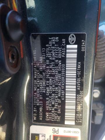 Photo 10 from auction – 2013 TOYOTA CAMRY L with VIN 4T4BF1FK5DR299930