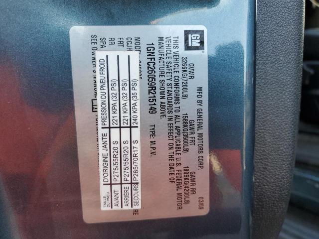 Photo 10 from auction – 2009 CHEVROLET SUBURBAN C with VIN 1GNFC26059R215149