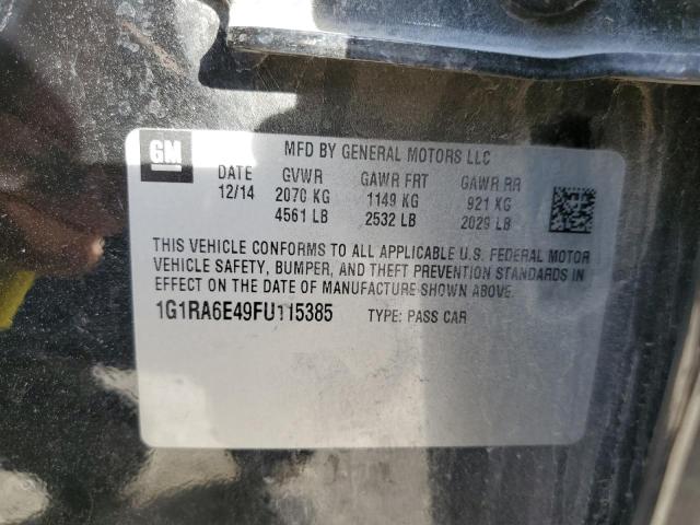 Photo 10 from auction – 2015 CHEVROLET VOLT with VIN 1G1RA6E49FU115385