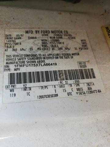 Photo 10 from auction – 2007 FORD EXPEDITION with VIN 1FMFU175X7LA66419