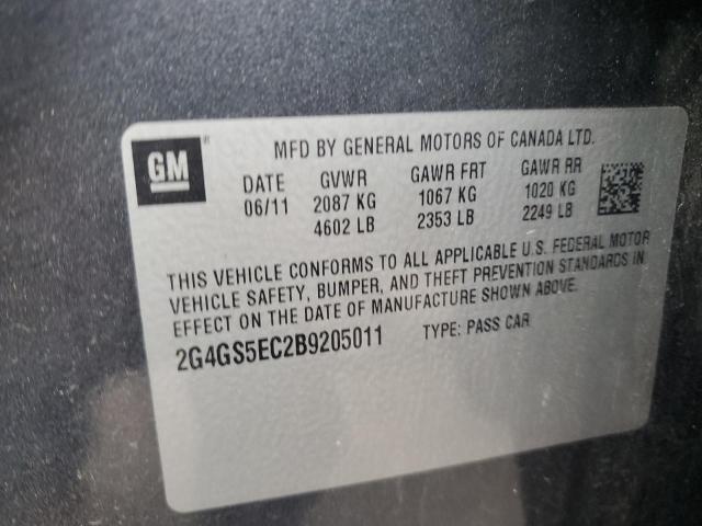 Photo 10 from auction – 2011 BUICK REGAL CXL with VIN 2G4GS5EC2B9205011