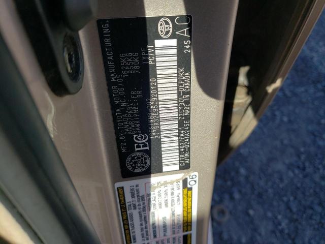Photo 10 from auction – 2005 TOYOTA COROLLA CE with VIN 2T1BR32E95C920120