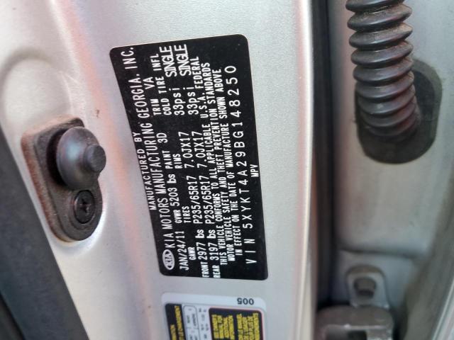 Photo 10 from auction – 2011 KIA SORENTO BA with VIN 5XYKT4A29BG148250
