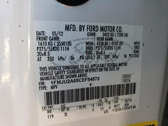 Photo 10 from auction – 2012 FORD EXPEDITION with VIN 1FMJU2A55CEF54572