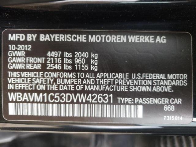 Photo 10 from auction – 2013 BMW X1 SDRIVE2 with VIN WBAVM1C53DVW42631