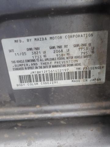 Photo 10 from auction – 2006 MAZDA 3 I with VIN JM1BK12F561452197