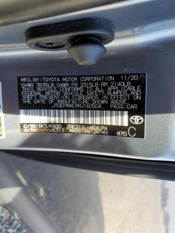 Photo 10 from auction – 2021 TOYOTA COROLLA LE with VIN JTDEPMAEXMJ160504