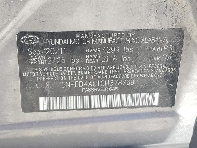 Photo 10 from auction – 2012 HYUNDAI SONATA GLS with VIN 5NPEB4AC1CH378769