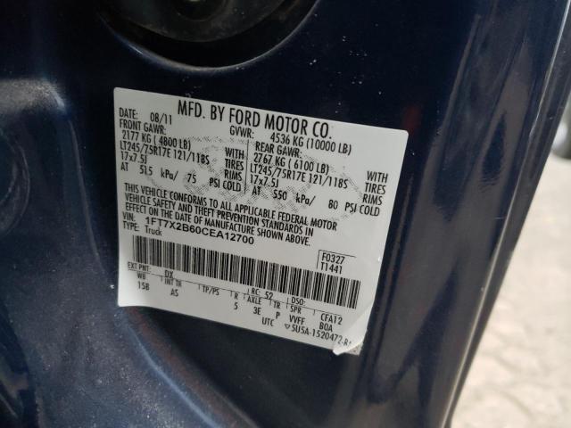Photo 10 from auction – 2012 FORD F250 SUPER with VIN 1FT7X2B60CEA12700