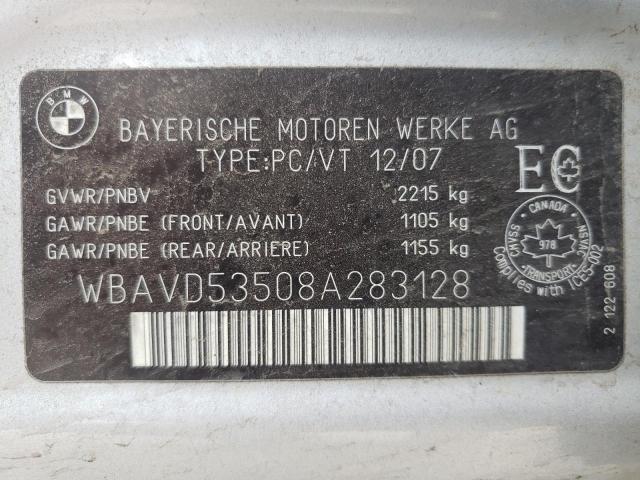 Photo 10 from auction – 2008 BMW 335 XI with VIN WBAVD53508A283128