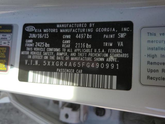 Photo 10 from auction – 2015 KIA OPTIMA SX with VIN 5XXGR4A65FG490991