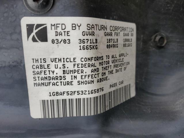 Photo 10 from auction – 2003 SATURN ION LEVEL with VIN 1G8AF52F53Z165876