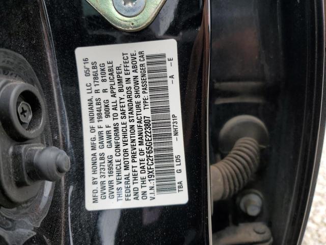 Photo 10 from auction – 2016 HONDA CIVIC LX with VIN 19XFC2F65GE223807