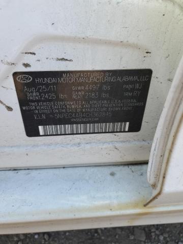 Photo 10 from auction – 2012 HYUNDAI SONATA SE with VIN 5NPEC4AB4CH362845