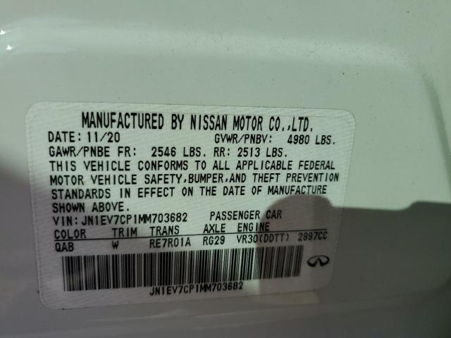 Photo 10 from auction – 2021 INFINITI Q50 SENSOR with VIN JN1EV7CP1MM703682