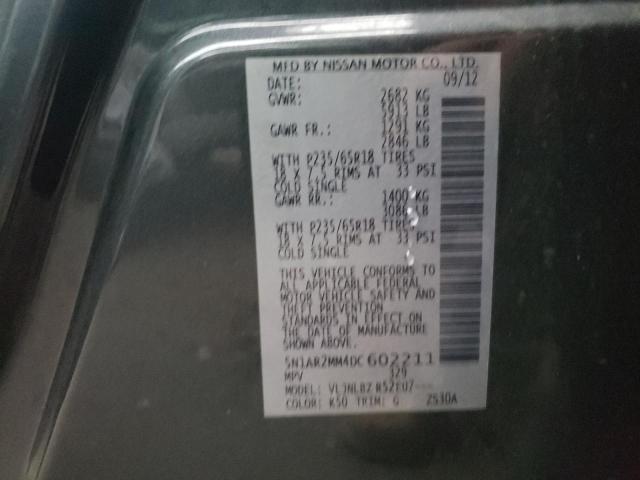 Photo 10 from auction – 2013 NISSAN PATHFINDER with VIN 5N1AR2MM4DC602211
