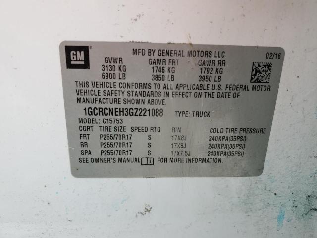 Photo 10 from auction – 2016 CHEVROLET SILVERADO with VIN 1GCRCNEH3GZ221088